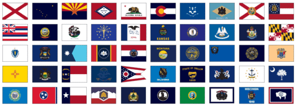 INDOOR & PARADE FLAGS W/ POLE HEM & FRINGE