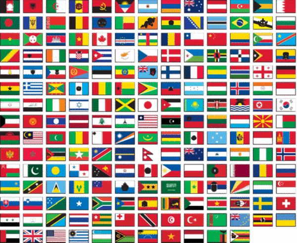 193 MEMBER COMPLETE U.N. SETS OUTDOOR FLAGS